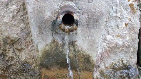 Water source of a stream. Waterjet Stock Footage 133197278