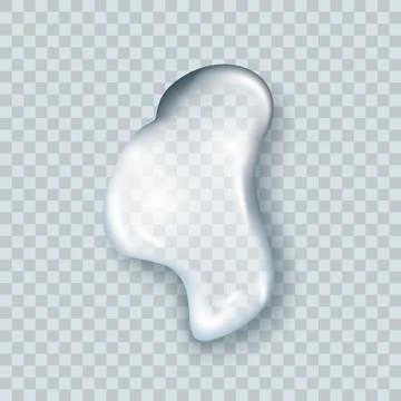 Water spill puddle. Blue liquid shape in flat cartoon style. Clean fluid drop Stock Illustration