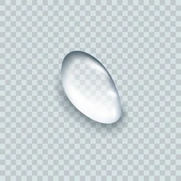 Water spill puddle. Blue liquid shape in flat cartoon style. Clean fluid drop 库存插图