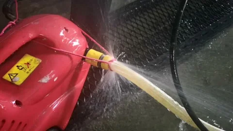 Water is spilled on the connection section Stock Footage 144675551