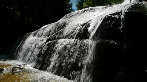 Water Spilling Down Rocks Video stock 26602125