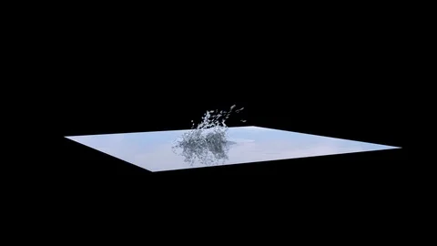 Water splash 1. Three front cameras pack. Alpha included. Stock Footage 94487866