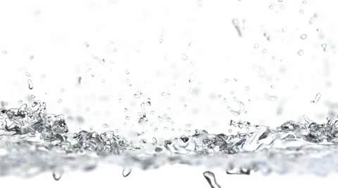 Water splash 3D animation with alpha mask Stockbeeldmateriaal 62865052