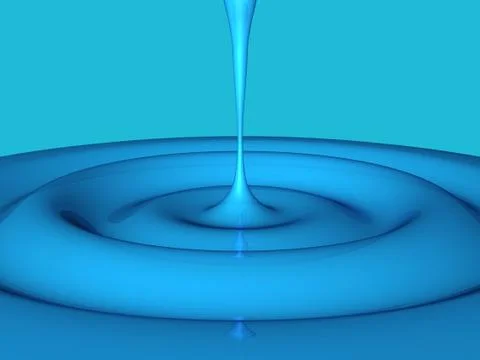 Water splash, 3d render Illustrazione stock