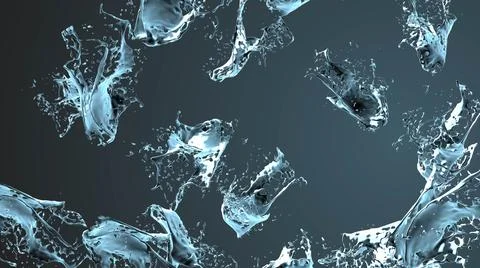 Water splash abstract animation background Stock Illustration