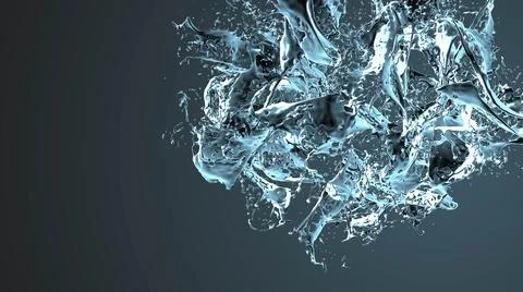 Water splash abstract animation background Stock Illustration