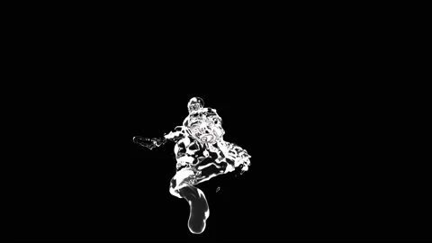Water Splash with ALPHA channel Stock-Footage 202041386