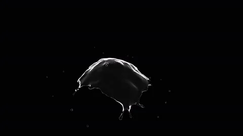 Water Splash with ALPHA channel | Stock Video | Pond5
