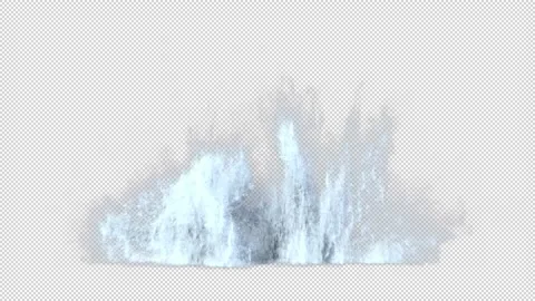 Water splash with Alpha Stock Footage