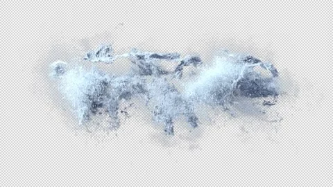 Water splash with Alpha 動画素材 158835771