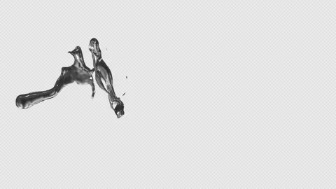 Water Splash, With Alpha Matte Stock Footage 161034643