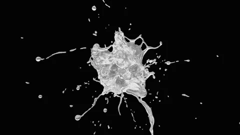 Water Splash, With Alpha Matte Stock Footage 282733181