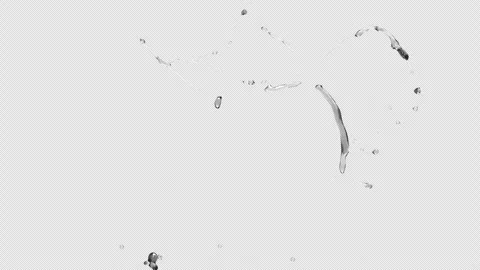 Water Splash, With Alpha Matte Stock Footage 311882962