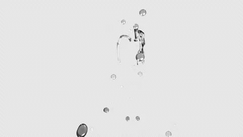 Water Splash, With Alpha Matte Stock Footage 312635558