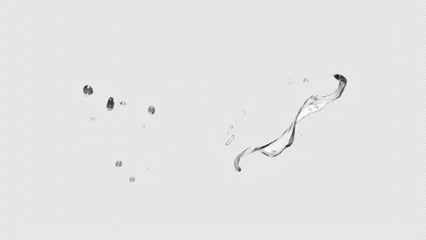 Water Splash, With Alpha Matte Stock Footage 318094775