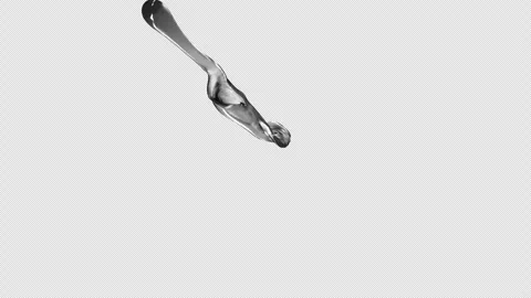 Water Splash, With Alpha Matte Stock Footage 319854736