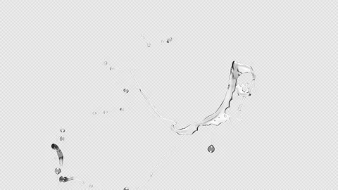 Water Splash, With Alpha Matte Stock Footage 321238840