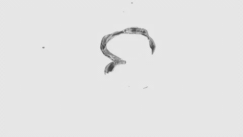 Water Splash, With Alpha Matte Stock Footage 323118869