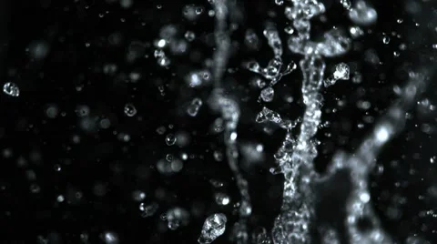 Water splash and drops, Slow Motion Stock Footage 9303473