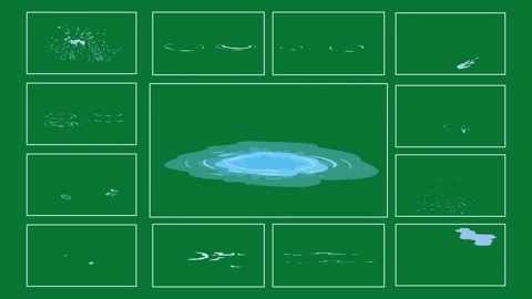 Water Splash and Ripple FX Pack | Liquid Splash Ripple 2D Animation Elements Vidéo 333253996