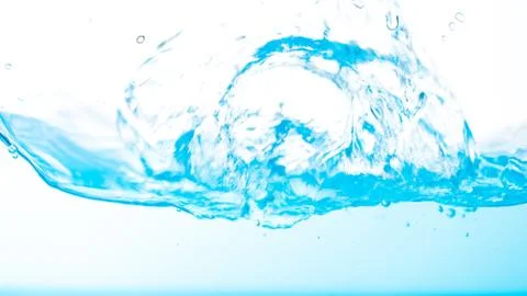 Water splash and ripple isolated on white background Stock Photos