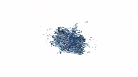 Water splash animation Stockbeeldmateriaal 58853051