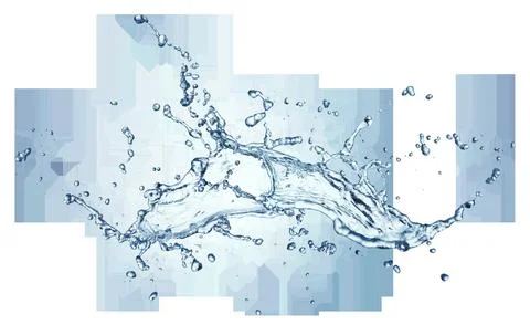 Water Splash Arc Isolated Stock Illustration
