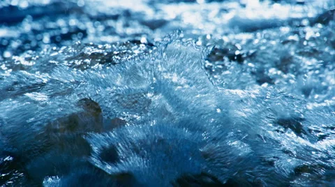 Water splash background. Blue stream. Vidéo 49445012