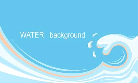 Water splash background for text Stock Illustration