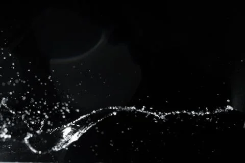 Water splash black background backdrop fresh feeling Stock Photos