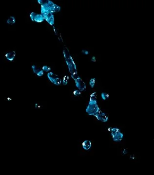 Water splash on black background Foto stock