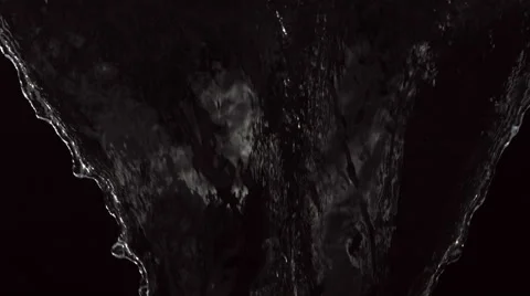 Water splash on black background, slow motion Stock-Footage 61663017