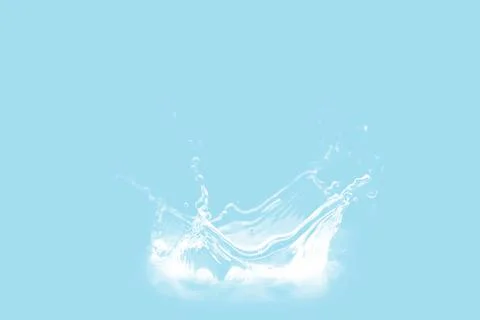 Water splash on a blue background with copy space Stock Photos