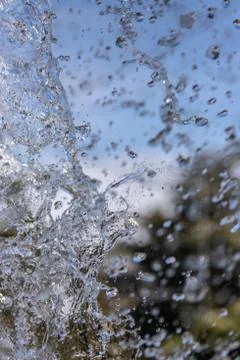 Water splash on blurred background Foto stock