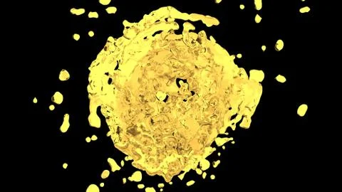 Water splash with bubbles of air 3D rendering Stock Illustration