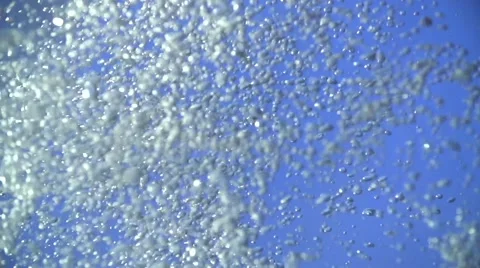 The Water Splash Bubbles in the Blue Stock Footage 59306814