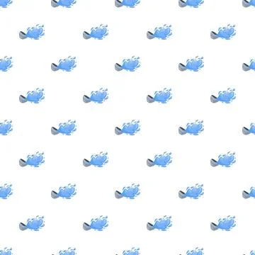 Water splash from bucket seamless pattern イラスト素材