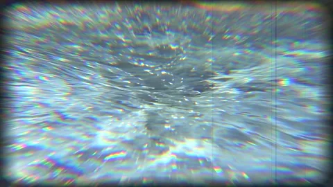 Water Splash Chromatic Aberration Abstract Loop Stock Footage 346442626