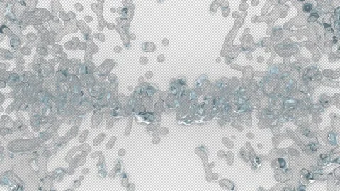 Water Splash Collision Alpha Channel Видео 148273464