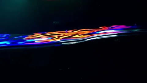 Water splash Colorful neon in slow motion Fills The Screen. Stock Footage 116881663