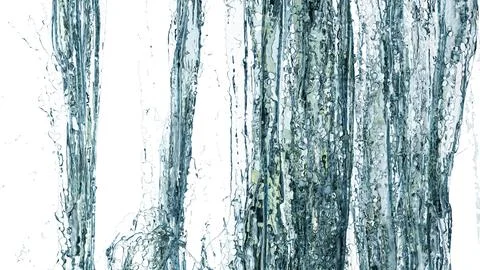 Water Splash Columns on White Background Stock Illustration