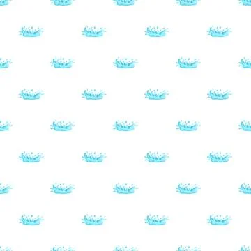 Water splash creating a ripple wave pattern in blue Stock Illustration