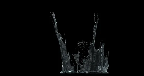 Water Splash Crown Animation Stock Footage 114326152