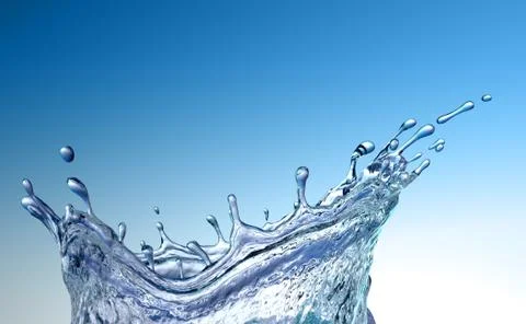 Water splash crown Stock Photos