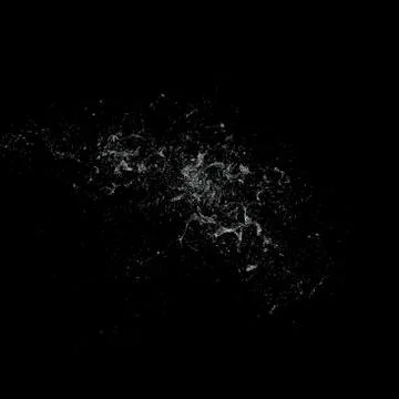 Water splash dark background 3d rendering Stock Illustration