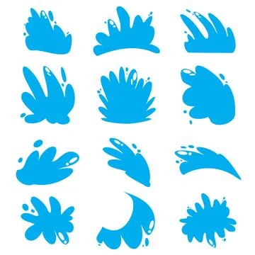 The water splash  for decor concept Stock Illustration