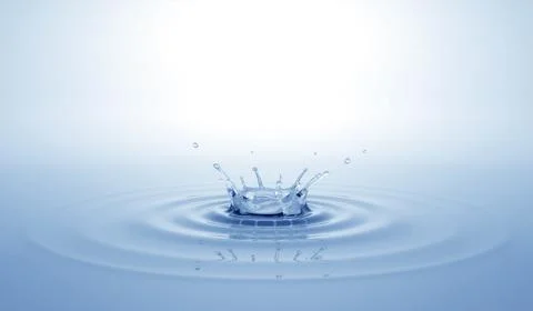 Water splash with drops Stock Illustration