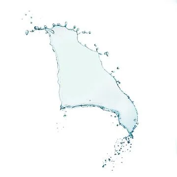 Water splash with drops 스톡 사진