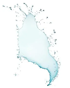 Water splash with drops 写真素材