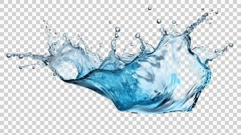 Water splash element on isolated background Stock Illustration